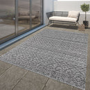 In- & Outdoor Rug Marrakesh High/Low Effect Trellis in Anthracite