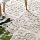 In- & Outdoor Rug Marrakesh High/Low Effect Trellis in Cream