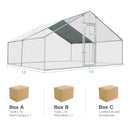 13 x 13 Feet Walk-in Chicken Coop with Waterproof Cover for Outdoor Backyard Farm by LJGDeals