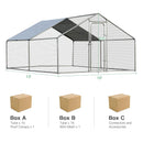 Large Walk in Shade Cage Chicken Coop with Roof Cover by LJGDeals