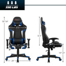 Reclining Swivel Massage Gaming Chair with Lumbar Support by LJGDeals