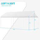 10 x 20 Feet Steel Frame Portable Car Canopy Shelter by LJGDeals