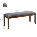 Upholstered Entryway Bench Footstool with Wood Legs by LJGDeals