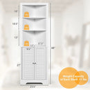 Free Standing Tall Bathroom Corner Storage Cabinet with 3 Shelves by LJGDeals