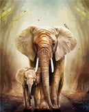 Indian Elephant His Child