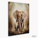 Indian Elephant His Child