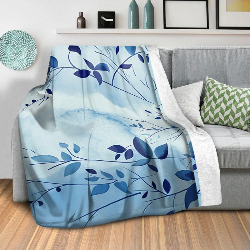 Indigo Leaves Blanket