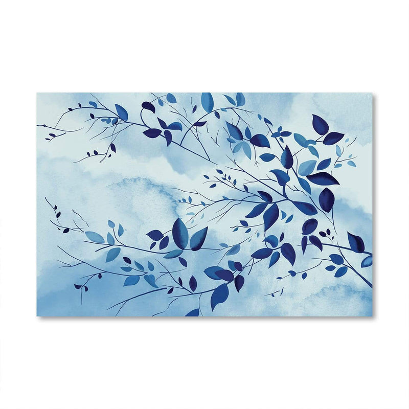 Indigo Leaves Canvas