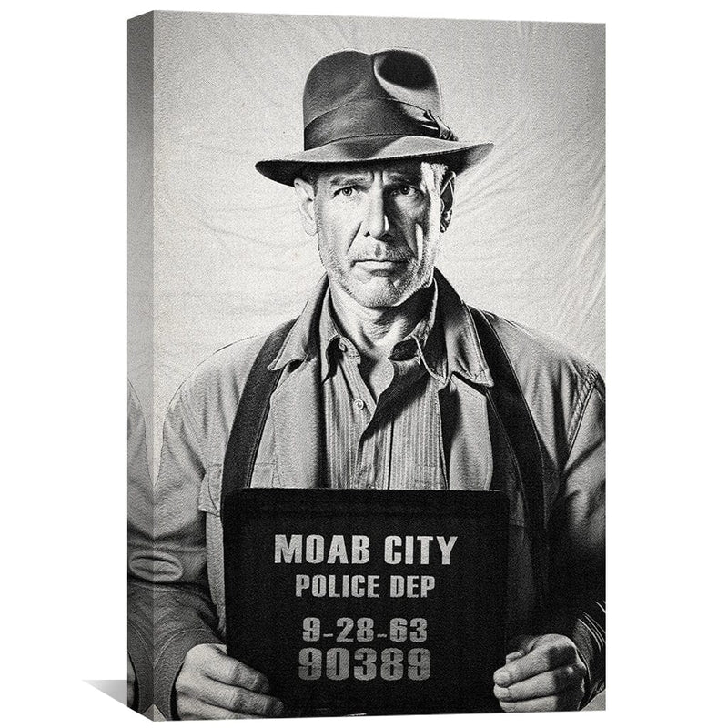 Indiana Mugshot Black Canvas