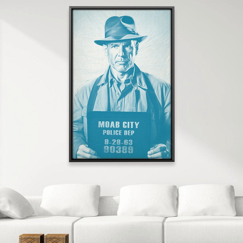 Indiana Mugshot Blue Canvas