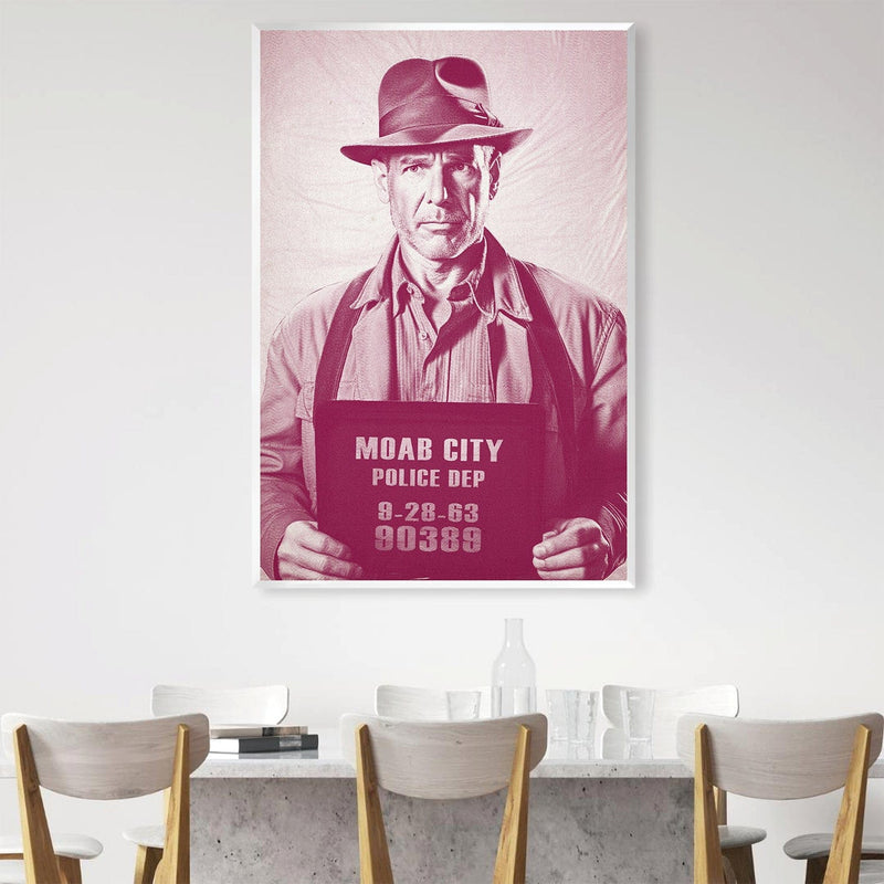 Indiana Mugshot Magenta Canvas