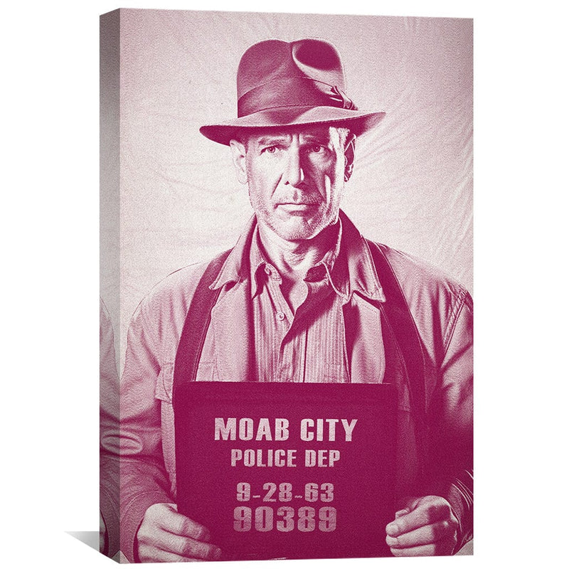 Indiana Mugshot Magenta Canvas