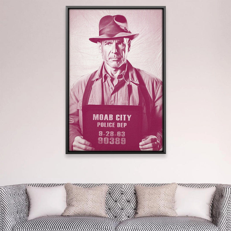 Indiana Mugshot Magenta Canvas