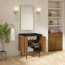 James Martin Laurent 30" Dual Mount Single Bathroom Vanity, Honey Oak