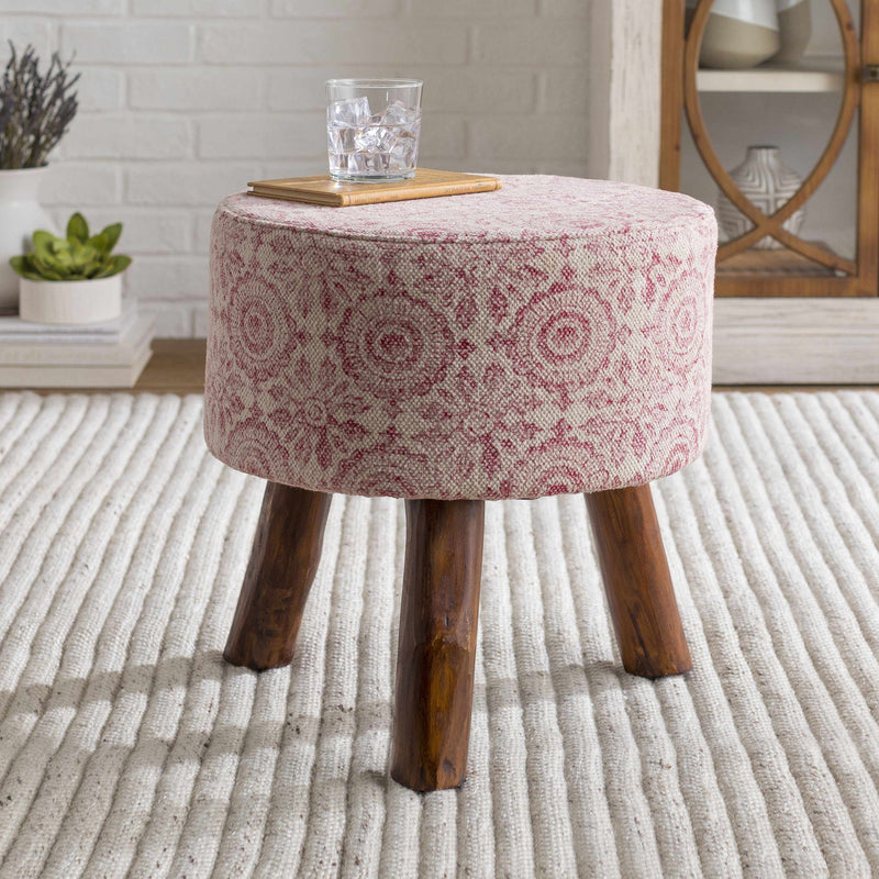 Burmoos Bright Pink Ottoman