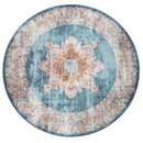 Indoor & Outdoor Rug For Patio, Oriental Look In Blue