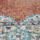 Indoor & Outdoor Rug For Patio, Oriental Pattern In Red