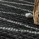 Outdoor Rug Illusion Modern Ethnic Pattern - Black Grey