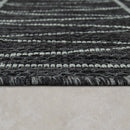 Outdoor Rug Illusion Modern Ethnic Pattern - Black Grey