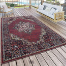 Indoor & Outdoor Rug Oriental Look Bordeaux Red