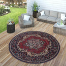 Indoor & Outdoor Rug Oriental Look Bordeaux Red