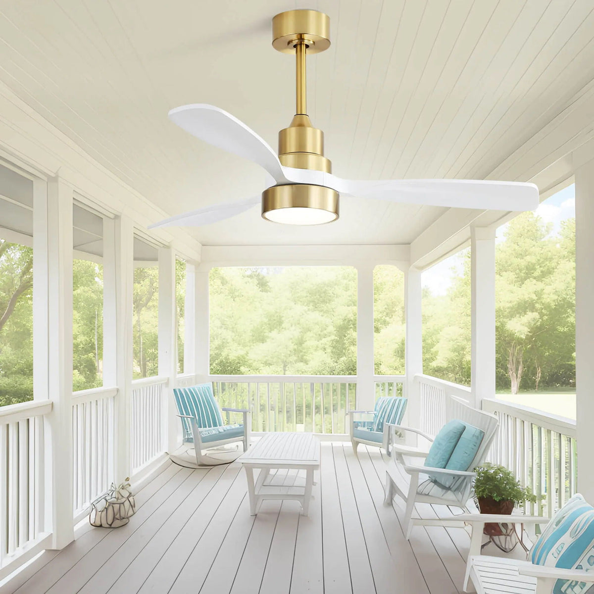Indoor Ceiling Fan with Dimmable LED Light, 6-Speed Remote, Reversible Blades, photo 9 of 12