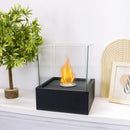 Square Tabletop Fire Bowl Pot with Four-Sided Glass by JHY DESIGN