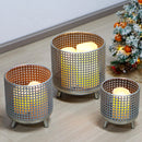 Set of 3 Plant Pots 10/8.5/7''H(Antique Silver) by JHY DESIGN