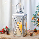 14" H Square Stainless Steel Lantern