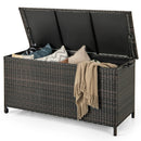 Indoor Outdoor 85 Gallon Storage Container with Waterproof Liner and Universal Wheels by LJGDeals