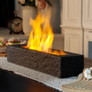 16"x4" Cement Rectangle Black Fireplace by JHY DESIGN