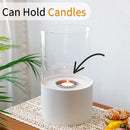 11.4"H  Round Portable Tabletop Fireplace(white)