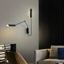 GobekUsa Industrial Adjustable LED Wall Lamp Bedside Reading Light - Black