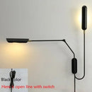 GobekUsa Industrial Adjustable LED Wall Lamp Bedside Reading Light - Black