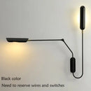 GobekUsa Industrial Adjustable LED Wall Lamp Bedside Reading Light - Black
