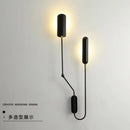 GobekUsa Industrial Adjustable LED Wall Lamp Bedside Reading Light - Black