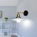 Industrial adjustable wall light for kitchen brass and black sconce by Decorbites