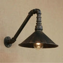 GobekUsa Farmhouse Style Antique Brass Wall Sconce with Metallic Cone & Pipe - 1 Head Dining Room Lighting
