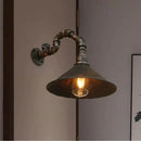 GobekUsa Farmhouse Style Antique Brass Wall Sconce with Metallic Cone & Pipe - 1 Head Dining Room Lighting