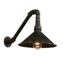 GobekUsa Farmhouse Style Antique Brass Wall Sconce with Metallic Cone & Pipe - 1 Head Dining Room Lighting