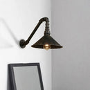 GobekUsa Farmhouse Style Antique Brass Wall Sconce with Metallic Cone & Pipe - 1 Head Dining Room Lighting