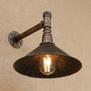 GobekUsa Farmhouse Style Antique Brass Wall Sconce with Metallic Cone & Pipe - 1 Head Dining Room Lighting