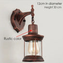 Industrial antique brass wall lamp bedroom glass lantern sconce by Decorbites