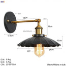GobekUsa Antique Gold Rustic LED Wall Light for Home Decor