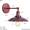 GobekUsa Antique Gold Rustic LED Wall Light for Home Decor