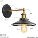 GobekUsa Antique Gold Rustic LED Wall Light for Home Decor