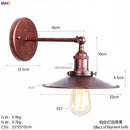 GobekUsa Antique Gold Rustic LED Wall Light for Home Decor