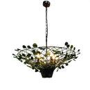 GobekUsa Industrial Barbecue Restaurant Plant Light - Round Table Decorative Pendant