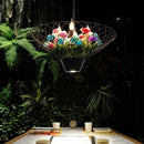 GobekUsa Industrial Barbecue Restaurant Plant Light - Round Table Decorative Pendant