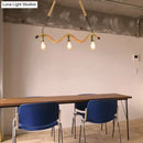 GobekUsa Stylish Loft Hanging Island Light with Exposed Bulbs, Rope Design & 3 Lights in Beige for Dining Room